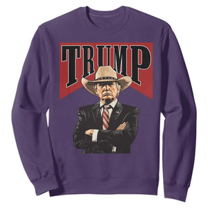 Trump Cowboy Sweatshirt Western Daddy Take America Back Retro TS02 Purple Print Your Wear