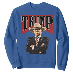 Trump Cowboy Sweatshirt Western Daddy Take America Back Retro TS02 Royal Blue Print Your Wear