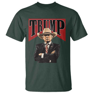 Trump Cowboy T Shirt Western Daddy Take America Back Retro TS02 Dark Forest Green Print Your Wear