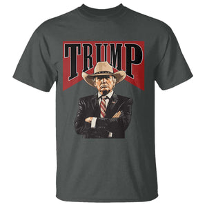 Trump Cowboy T Shirt Western Daddy Take America Back Retro TS02 Dark Heather Print Your Wear