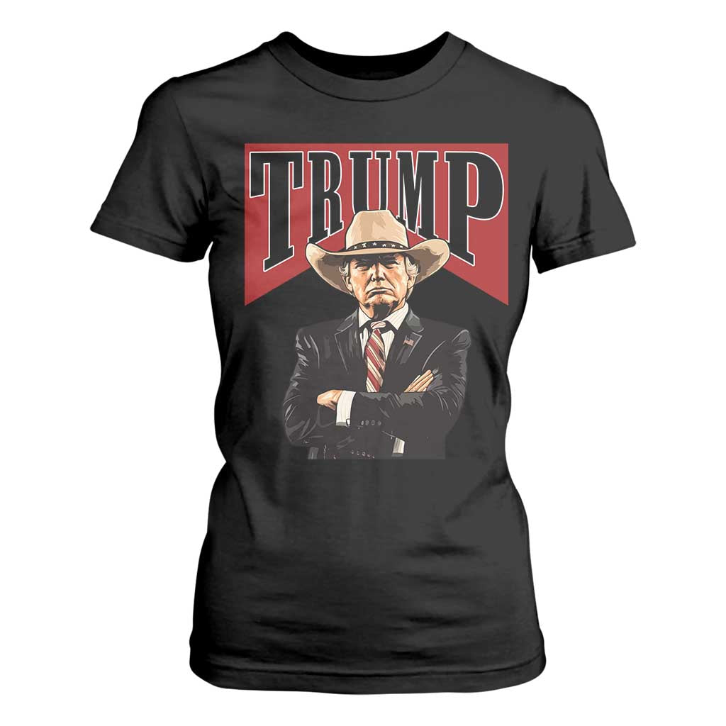 Trump Cowboy T Shirt For Women Western Daddy Take America Back Retro TS02 Black Print Your Wear