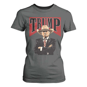 Trump Cowboy T Shirt For Women Western Daddy Take America Back Retro TS02 Dark Heather Print Your Wear