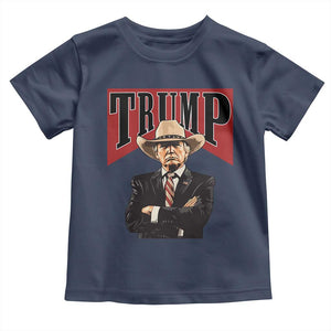 Trump Cowboy Toddler T Shirt Western Daddy Take America Back Retro TS02 Navy Print Your Wear