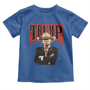 Trump Cowboy Toddler T Shirt Western Daddy Take America Back Retro TS02 Royal Blue Print Your Wear