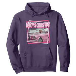 Trump Won 2024 Hoodie Dont Worry Daddy's On His Way Funny Pink TS02 Purple Print Your Wear