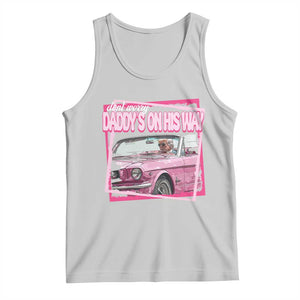 Trump Won 2024 Tank Top Dont Worry Daddy's On His Way Funny Pink TS02 Ash Print Your Wear