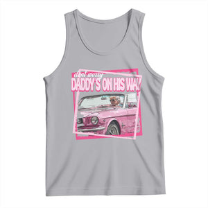 Trump Won 2024 Tank Top Dont Worry Daddy's On His Way Funny Pink TS02 Athletic Heather Print Your Wear