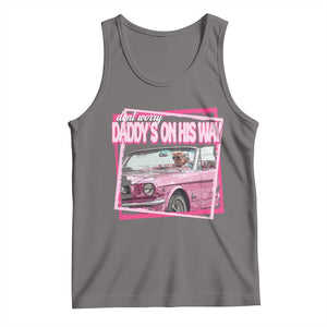 Trump Won 2024 Tank Top Dont Worry Daddy's On His Way Funny Pink TS02 Deep Heather Print Your Wear