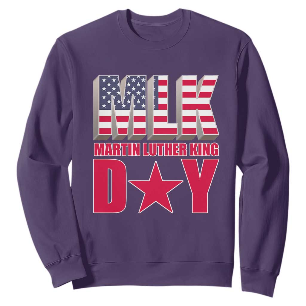 MLK Sweatshirt Martin Luther King Day Black History Month American Flag TS02 Purple Printyourwear