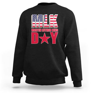 MLK Sweatshirt Martin Luther King Day Black History Month American Flag TS02 Black Printyourwear