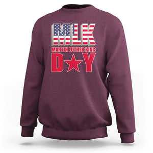 MLK Sweatshirt Martin Luther King Day Black History Month American Flag TS02 Maroon Printyourwear