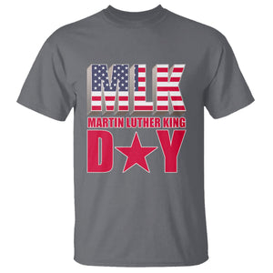 MLK T Shirt Martin Luther King Day Black History Month American Flag TS02 Charcoal Printyourwear