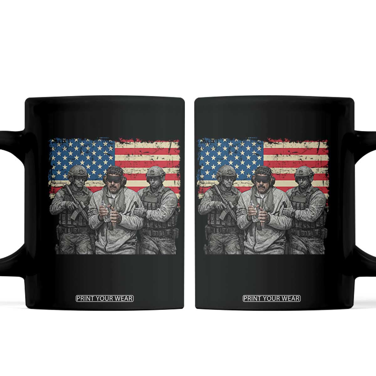 Captured Dictator Maduro Coffee Mug Special Forces Justice Operation American Flag TS02 Black Print Your Wear