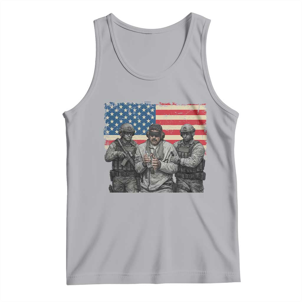 Captured Dictator Maduro Tank Top Special Forces Justice Operation American Flag TS02 Athletic Heather Print Your Wear