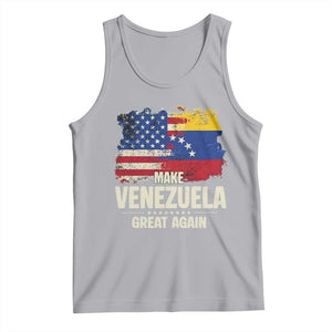 Make Venezuela Great Again Tank Top Distressed US and Venezuela Flag Unity TS02 Athletic Heather Print Your Wear