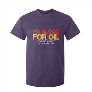 No Blood for Oil T Shirt For Kid Venezuela Sovereignty Resource Justice TS02 Purple Print Your Wear