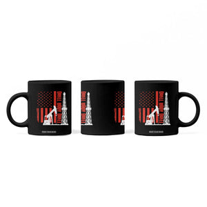 Drill Baby Drill American Flag Coffee Mug Distressed Oil Rig Oildfield Energy Industry TS02 Print Your Wear