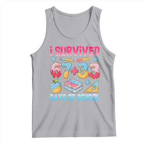 I Survived 67 Plus 33 100 Days of School Tank Top Six Seven Meme Colorful Math Humor TS02 Athletic Heather Print Your Wear
