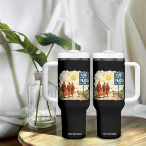 Walk For Peace Aloka the Dog and Monks Tumbler With Handle TS02 Print Your Wear