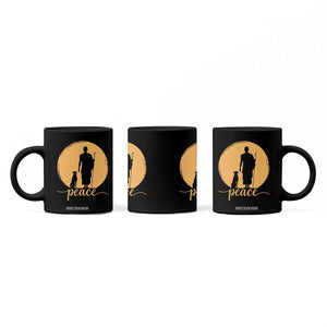 Monk and Dog Silhouette Peace Coffee Mug Spiritual Walk for Peace Sunset TS02 Print Your Wear