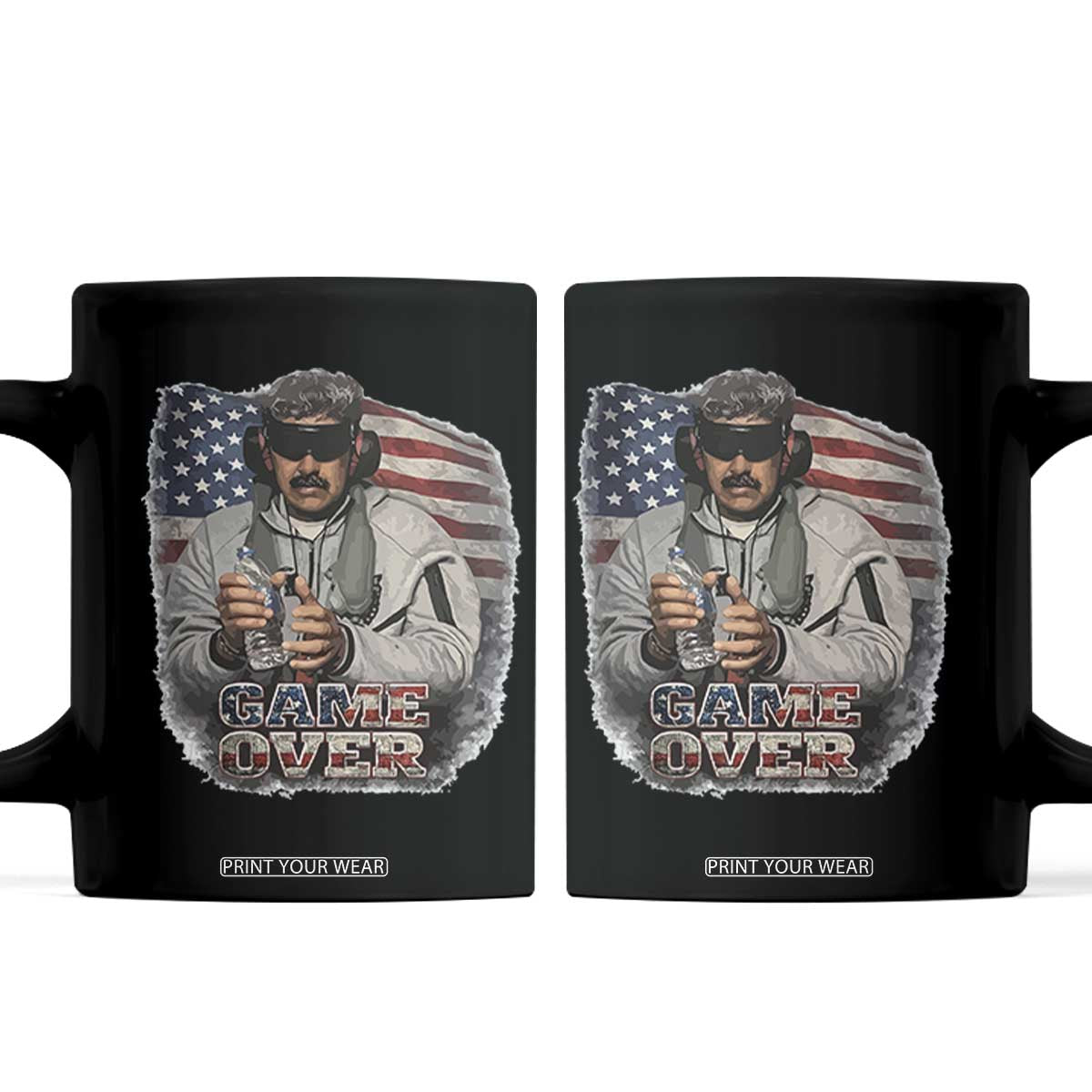 Game Over Maduro Dictator Coffee Mug Political Justice American Flag Politics Satire TS02 Black Print Your Wear