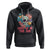 Floral Skull Hoodie Funny Love In The Air Floral Skull Anti Valentines Day TS02 Black Printyourwear