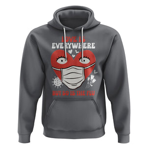 Funny Nurse Anti Valentine Hoodie Love Is Everywhere But So Is The Flu TS02 Charcoal Printyourwear