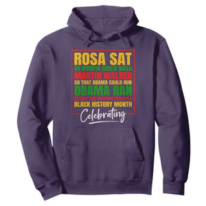 Black History Month Hoodie Rosa Sat So Martin Walk Obama Run TS02 Purple Printyourwear