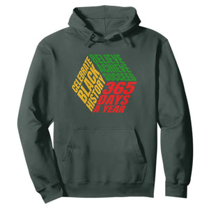 Black History Month Hoodie Believe Achieve Succeed Proud African American TS02 Dark Forest Green Printyourwear