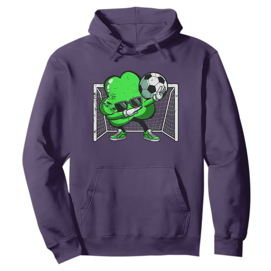Funny Soccer Shamrock Hoodie Dabbing Player St. Patrick's Day TS02 Purple Print Your Wear