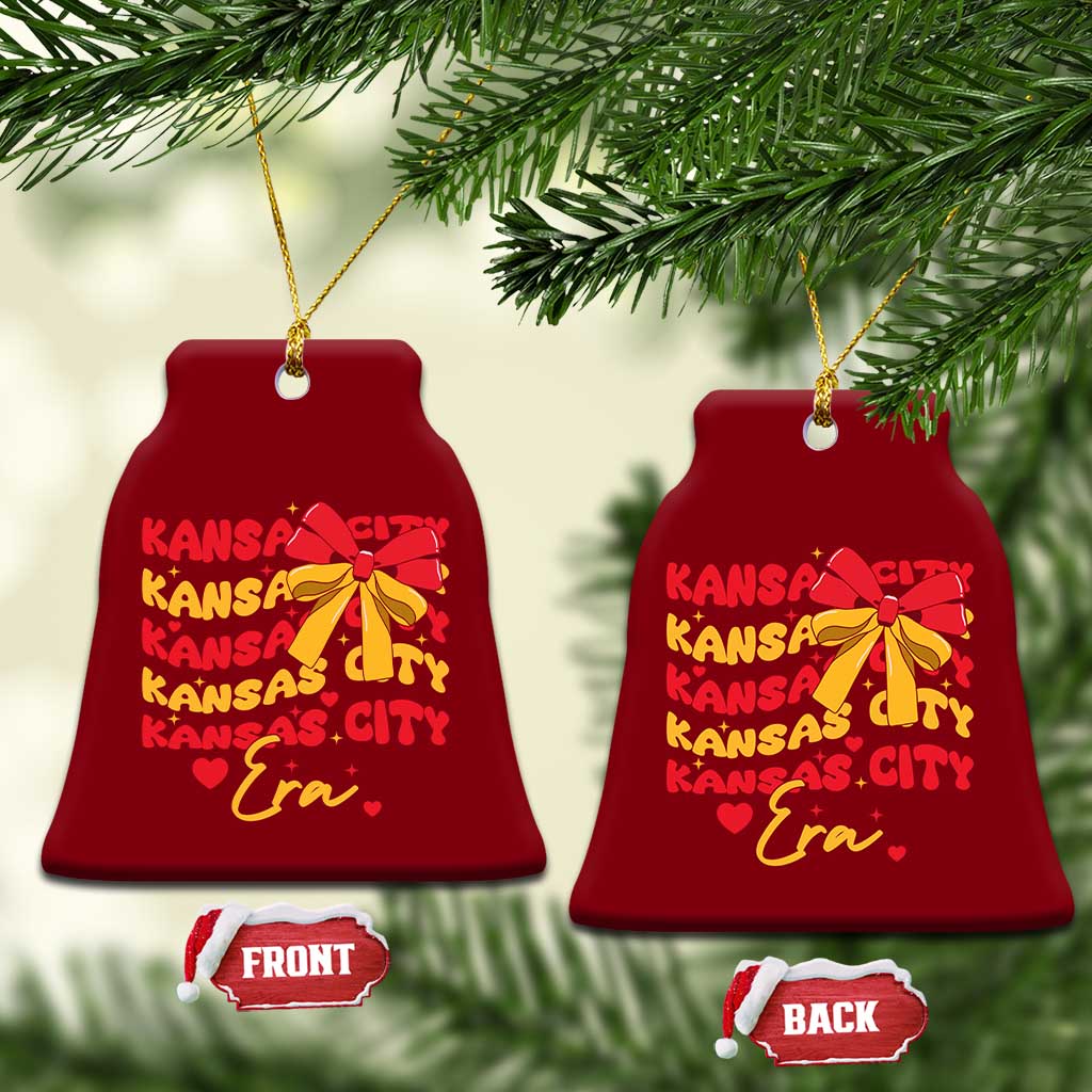 Groovy In My Kansas City Era Ceramic Ornament Retro Coquette Bow TS02 Print Your Wear