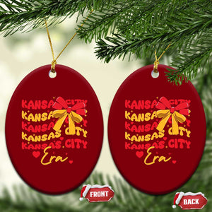 Groovy In My Kansas City Era Ceramic Ornament Retro Coquette Bow TS02 Print Your Wear