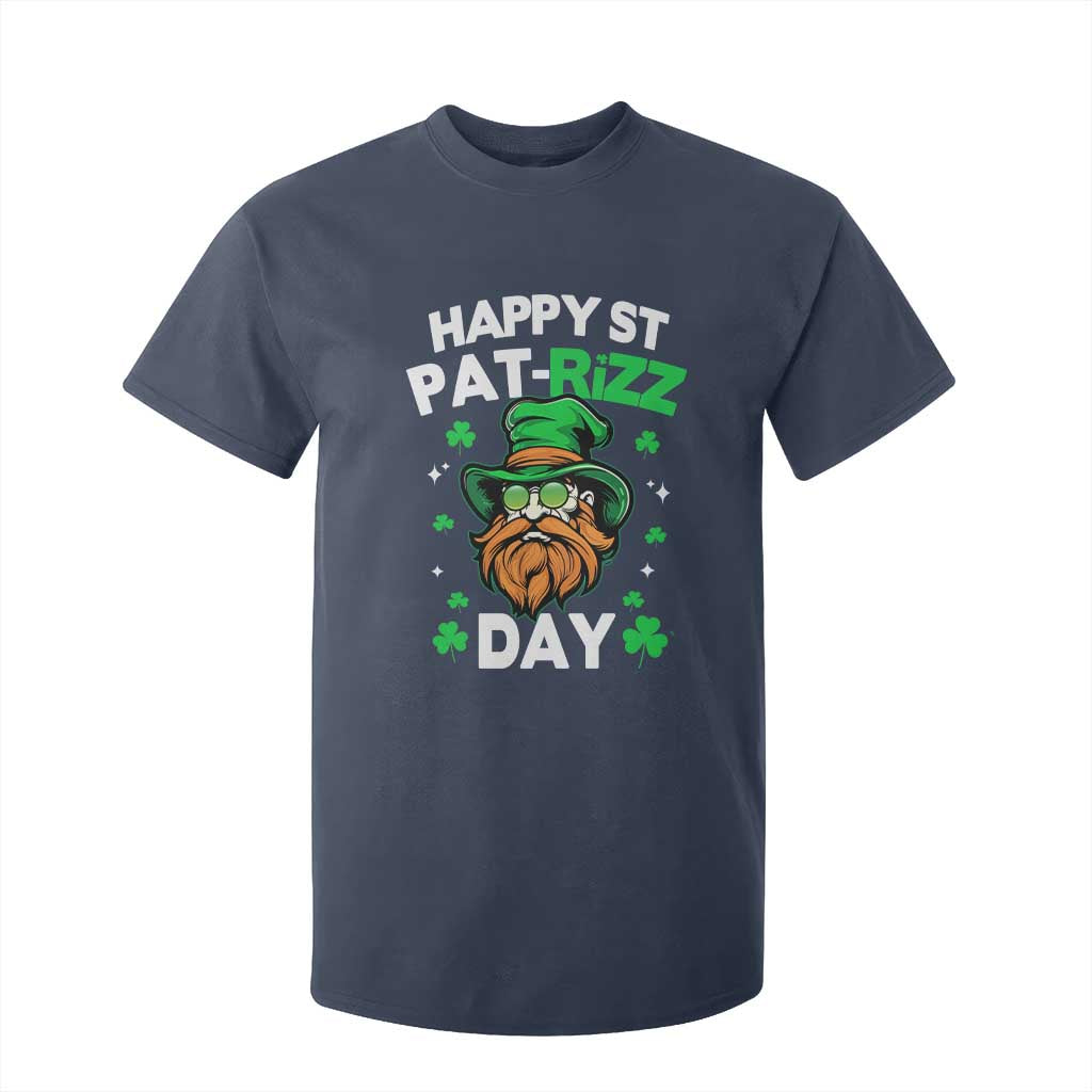 Happy St Pat Rizz Day T Shirt For Kid Funny St. Patrick's Day Leprechaun TS02 Navy Print Your Wear
