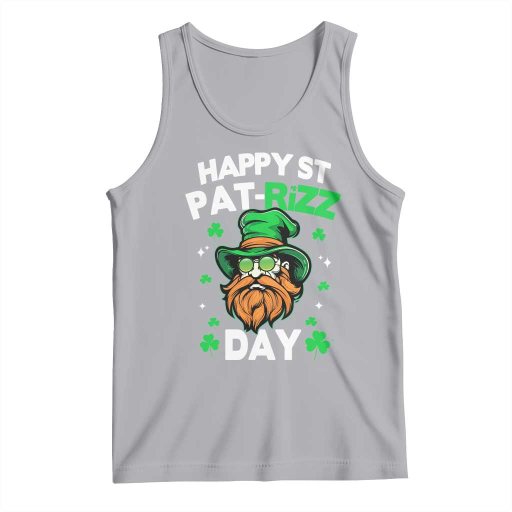 Happy St Pat Rizz Day Tank Top Funny St. Patrick's Day Leprechaun TS02 Athletic Heather Print Your Wear