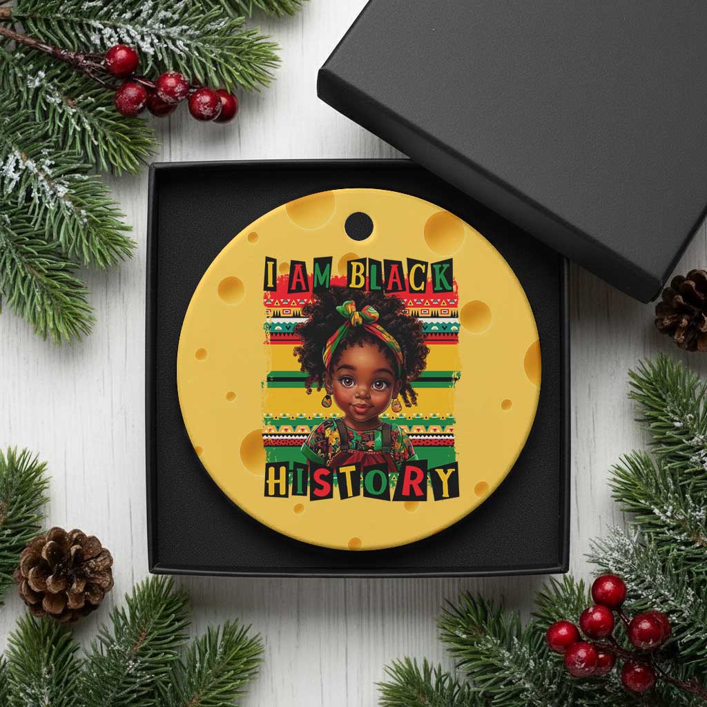 I Am Black History Ceramic Ornament Month Black Melanin Kids Girls TS02 1pc Yellow Cheese Print Your Wear