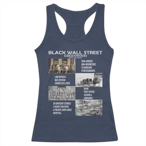 Black Wall Street Racerback Tank Top Black Business Black History Month TS02 Navy Print Your Wear