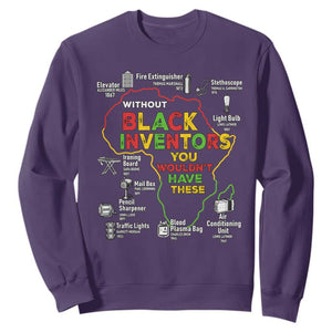 Proud Black Inventors Sweatshirt Black History Month African American Pride TS02 Purple Print Your Wear