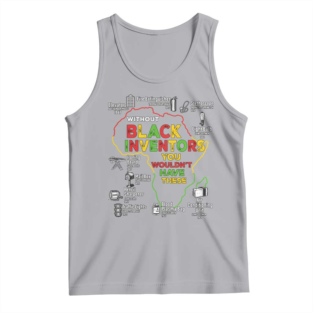 Proud Black Inventors Tank Top Black History Month African American Pride TS02 Athletic Heather Print Your Wear