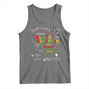 Proud Black Inventors Tank Top Black History Month African American Pride TS02 Black Heather Print Your Wear