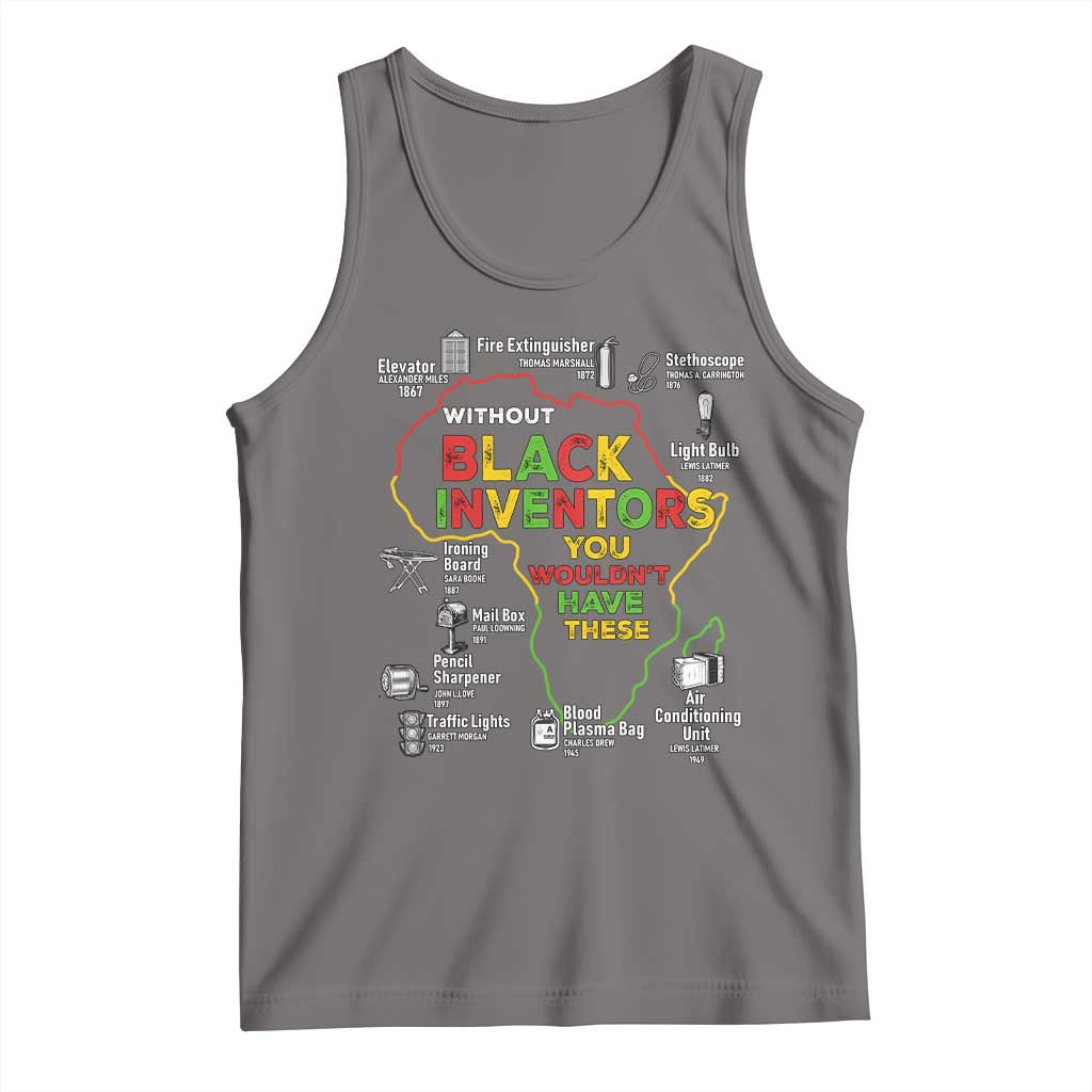Proud Black Inventors Tank Top Black History Month African American Pride TS02 Deep Heather Print Your Wear