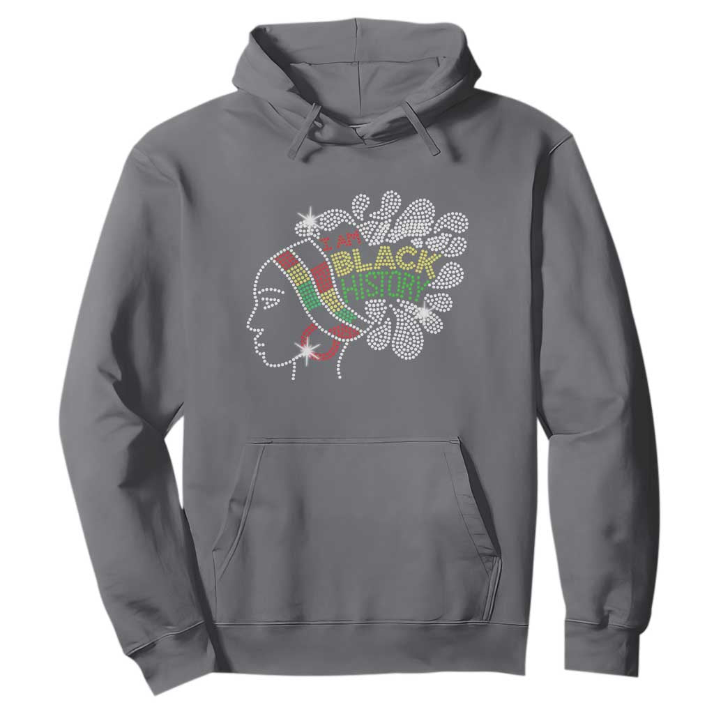 I Am Black History Hoodie Black Girl Sparkling Bling TS02 Charcoal Print Your Wear