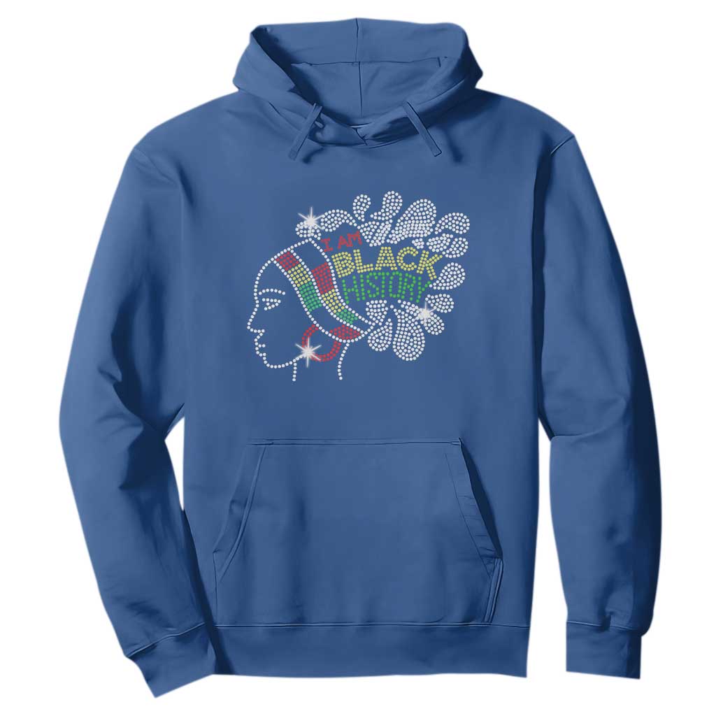 I Am Black History Hoodie Black Girl Sparkling Bling TS02 Royal Blue Print Your Wear