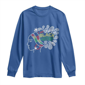 I Am Black History Long Sleeve Shirt Black Girl Sparkling Bling TS02 Royal Blue Print Your Wear