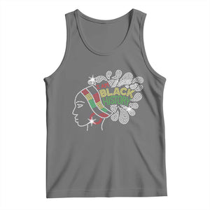 I Am Black History Tank Top Black Girl Sparkling Bling TS02 Black Heather Print Your Wear