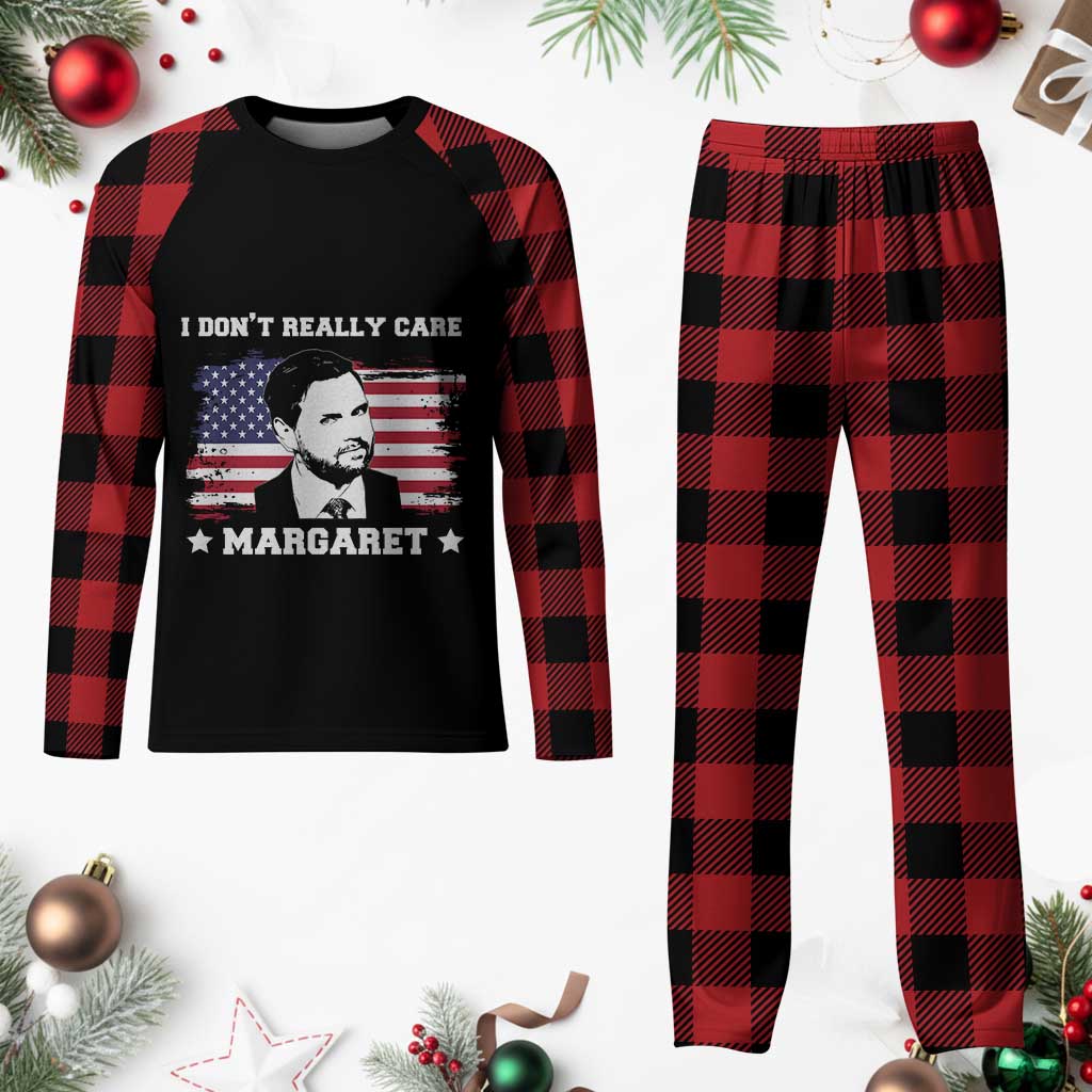 Funny JD Vance Plaid Pajama Set I Don't Really Care Margaret American Flag TS02 Buffalo Plaid Print Your Wear