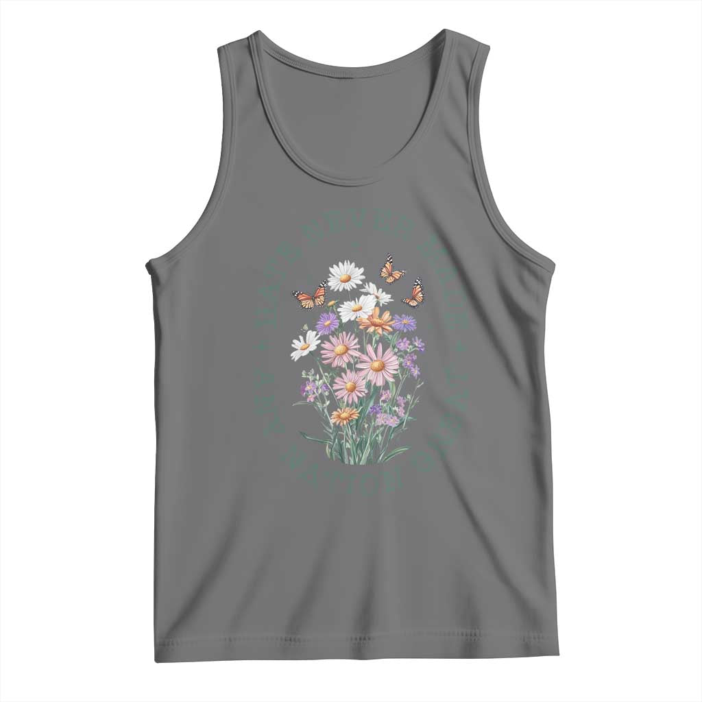 Hate Never Made Any Nation Great Tank Top Botanical Floral Butterflies Retro TS02 Black Heather Print Your Wear