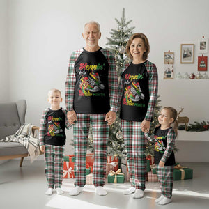Stepping Into Black History Month Plaid Pajama Set Black Girls Sneakers TS02 Christmas Plaid Print Your Wear