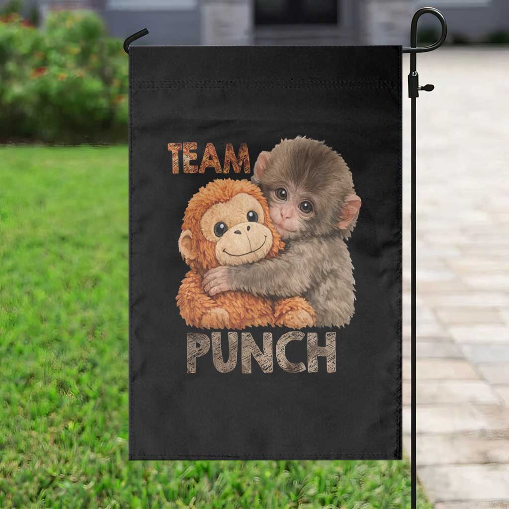 Team Punch Viral Baby Monkey Garden Flag Cute Monkey Hugging Plush Toy Internet Trend Gift TS02 Print Your Wear
