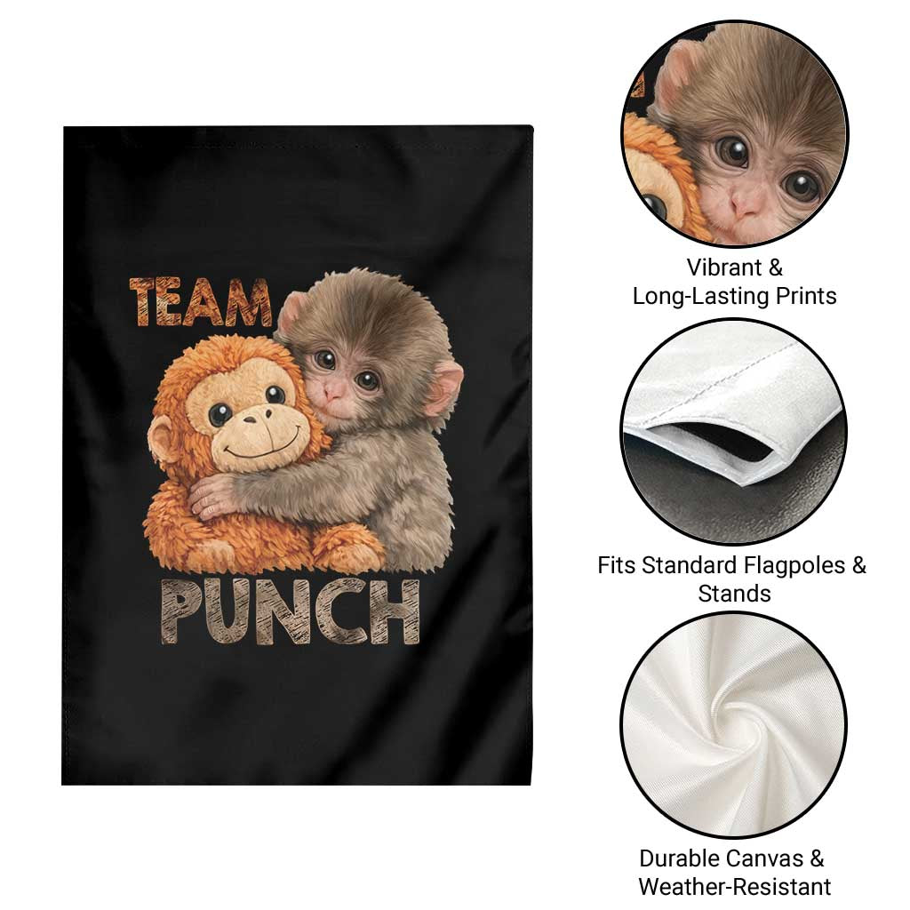 Team Punch Viral Baby Monkey Garden Flag Cute Monkey Hugging Plush Toy Internet Trend Gift TS02 Print Your Wear