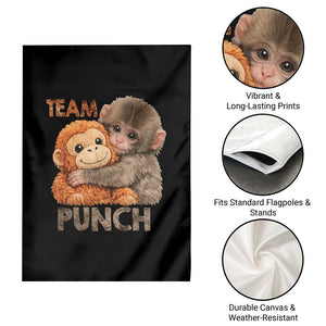 Team Punch Viral Baby Monkey Garden Flag Cute Monkey Hugging Plush Toy Internet Trend Gift TS02 Print Your Wear